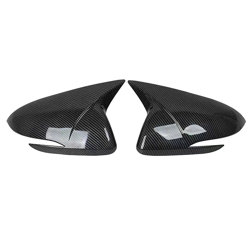 For Hyundai Accent Solaris I30 2017-2022 Car Rearview Side Mirror Cover Sticker Wing Cap Exterior Door Case Trim Carbon Fiber