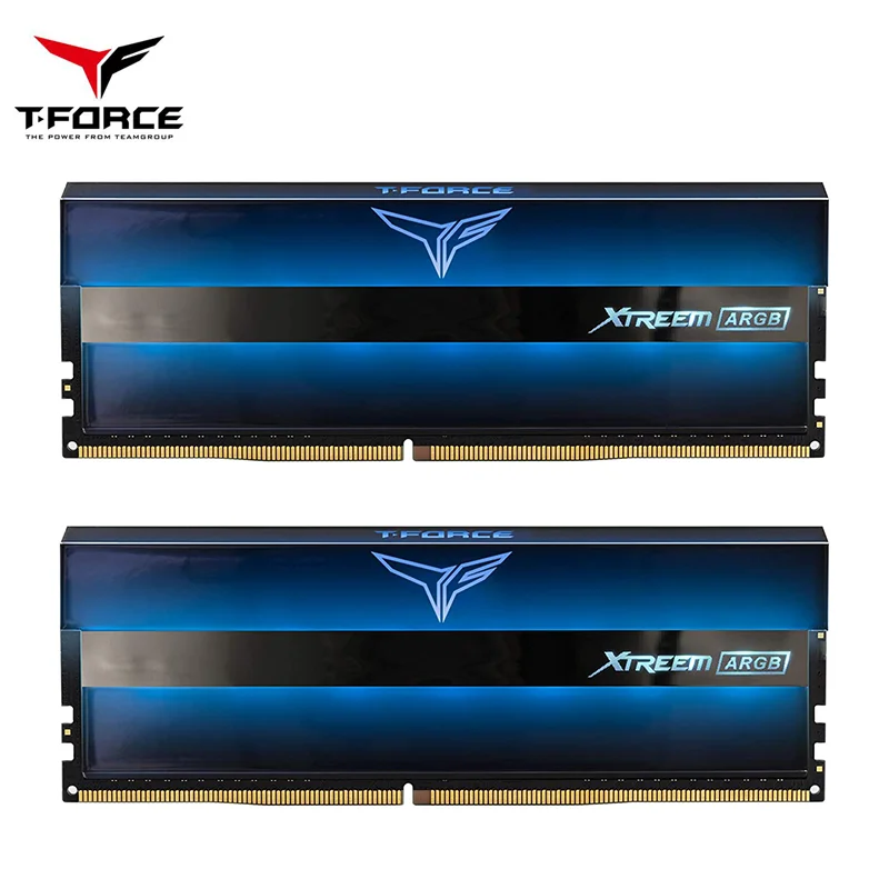 

TEAMGROUP T-Force Xtreem ARGB 3600MHz 4000MHz CL18 16GB 32GB Dual Channel DDR4 DRAM Desktop Gaming Memory Ram (Blue)