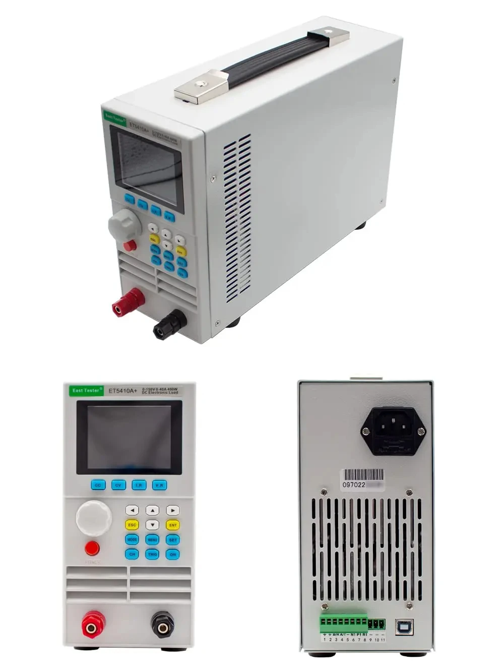 East Tester Programmable DC Electronic Load ET5410A+ Single/Dual Channel Meter Battery Capacity Tester 150V/500W 40A 400W ET5420 6