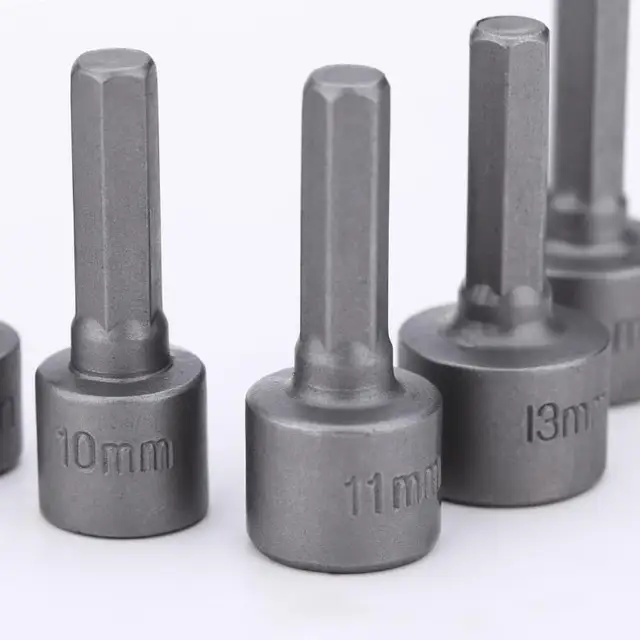9/14pcs Powerful Socket Inner Hexagonal Wrench Hexagonal Handle Screwdriver Socket Bit Extension Rod Pneumatic Hand Tool Set 4