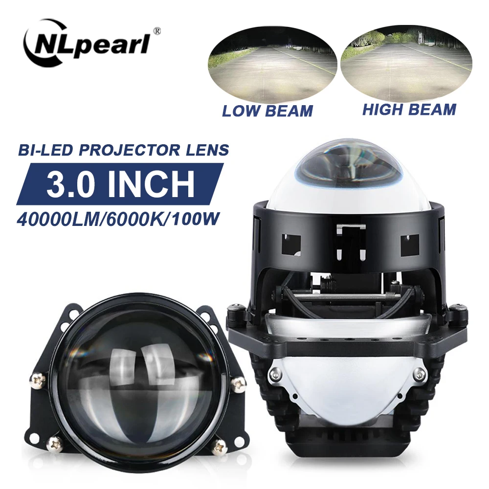 NLpearl3InchBiLEDProjectorLensesH4H790059006CarLED