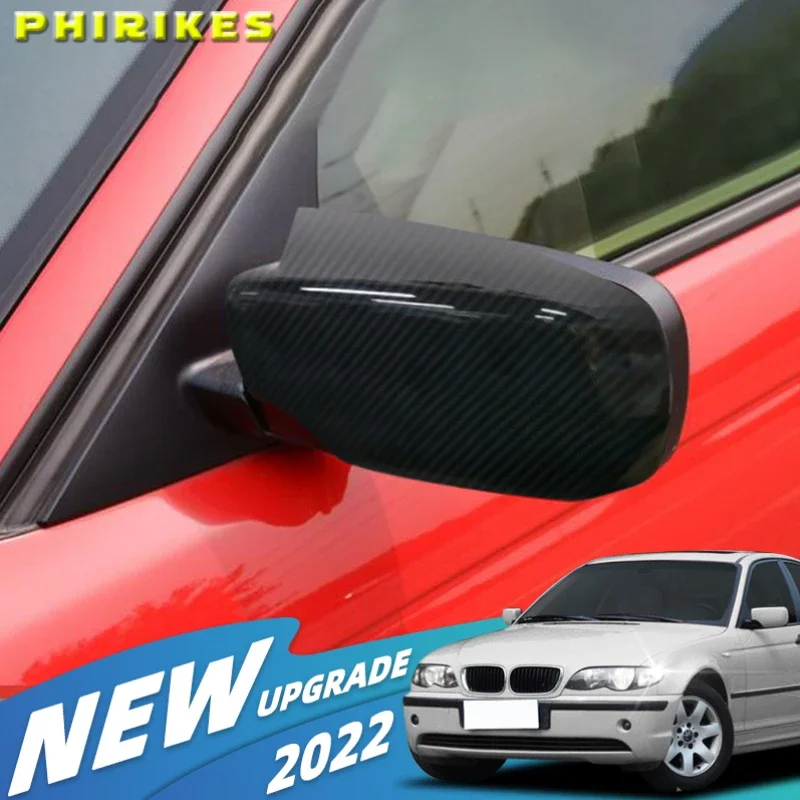 

Rearview Mirror Cover Cap Carbon Fiber / Black For BMW E46 E39 4door 325i 330i 525i 530i 540i 1998 1999 2000 2001 2002-2005