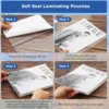 ESHANG 20Sheets Clear Cold Laminating Sheets, 8.3 x 11.7  Inches Adhesive A4 Size Pouches for Documents and Photos 5