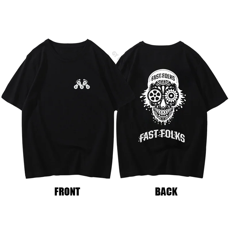 

Рубашка с рисунком черепа и велосипеда, оверсайз