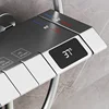 Square Grey Thermostatic Piano Shower System Hot Cold Bathroom Mixer Tap  Brass Bathtub Faucet Luxury Piano Digital Shower Set 3