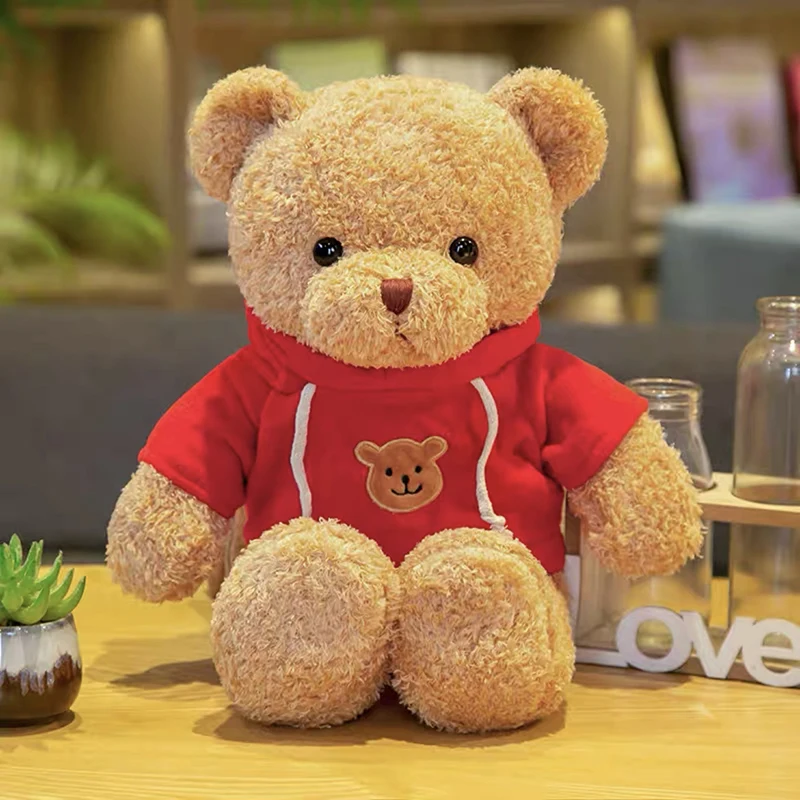 봉제 곰 티셔츠, 봉제 스웨터, 실내 장식, 소파 장식, 어린이 장난감, 생일 선물, 인기 판매