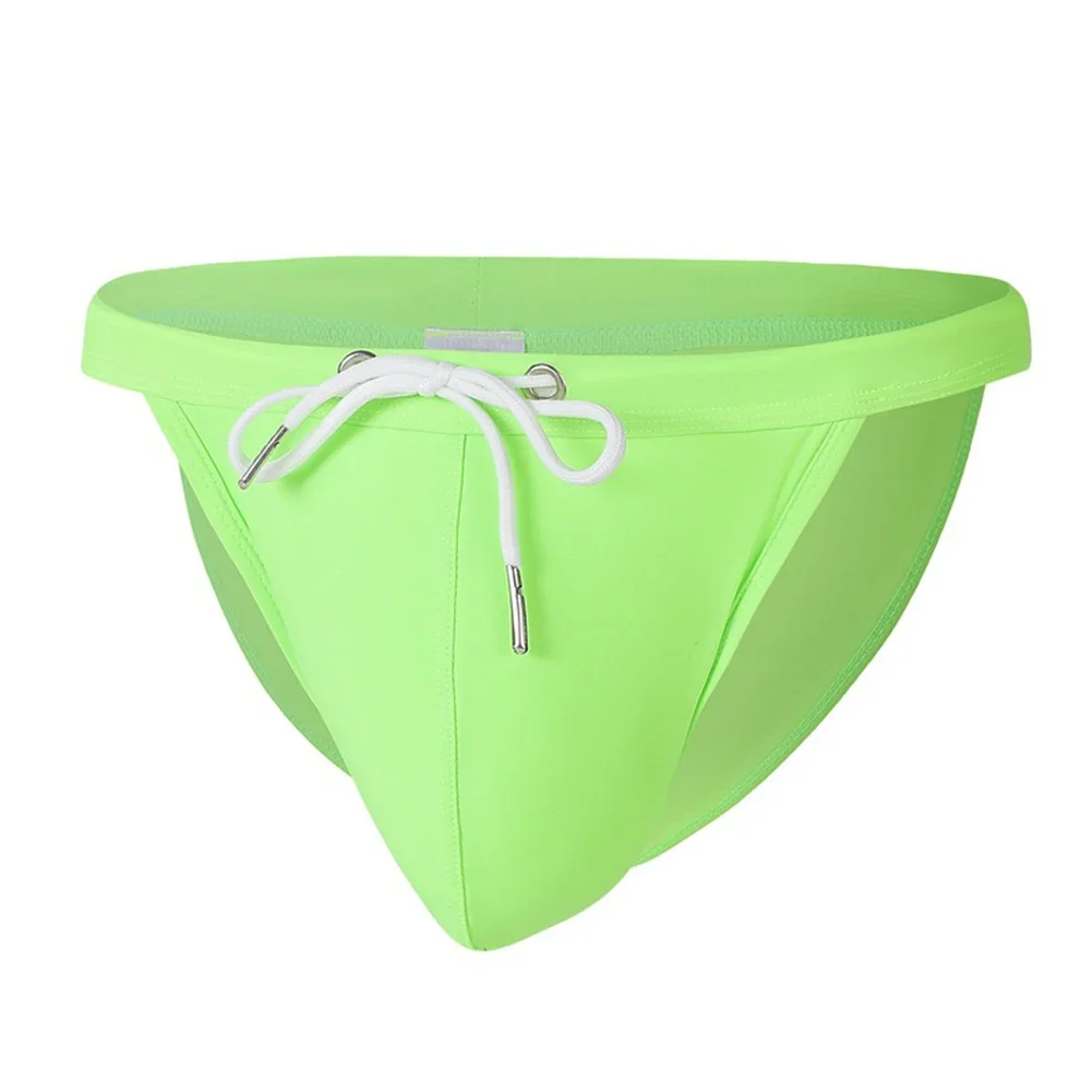 Men Summer Swimwear Swim Briefs Low Waist Bikini Beachwear Surf Board Shorts Sexy Big Pouch-Cup Surfing Swimming Trunks - 5