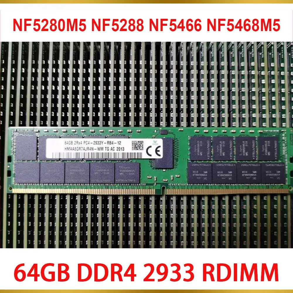 1 Pcs For Inspur Server Memory 64G 64GB DDR4 2933 RDIMM RAM NF5280M5 NF5288 NF5466 NF5468M5