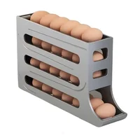 Boîte de rangement pour œufs de réfrigérateur, 4 couches, distributeur automatique d'œufs, organisateur de réfrigérateur 4