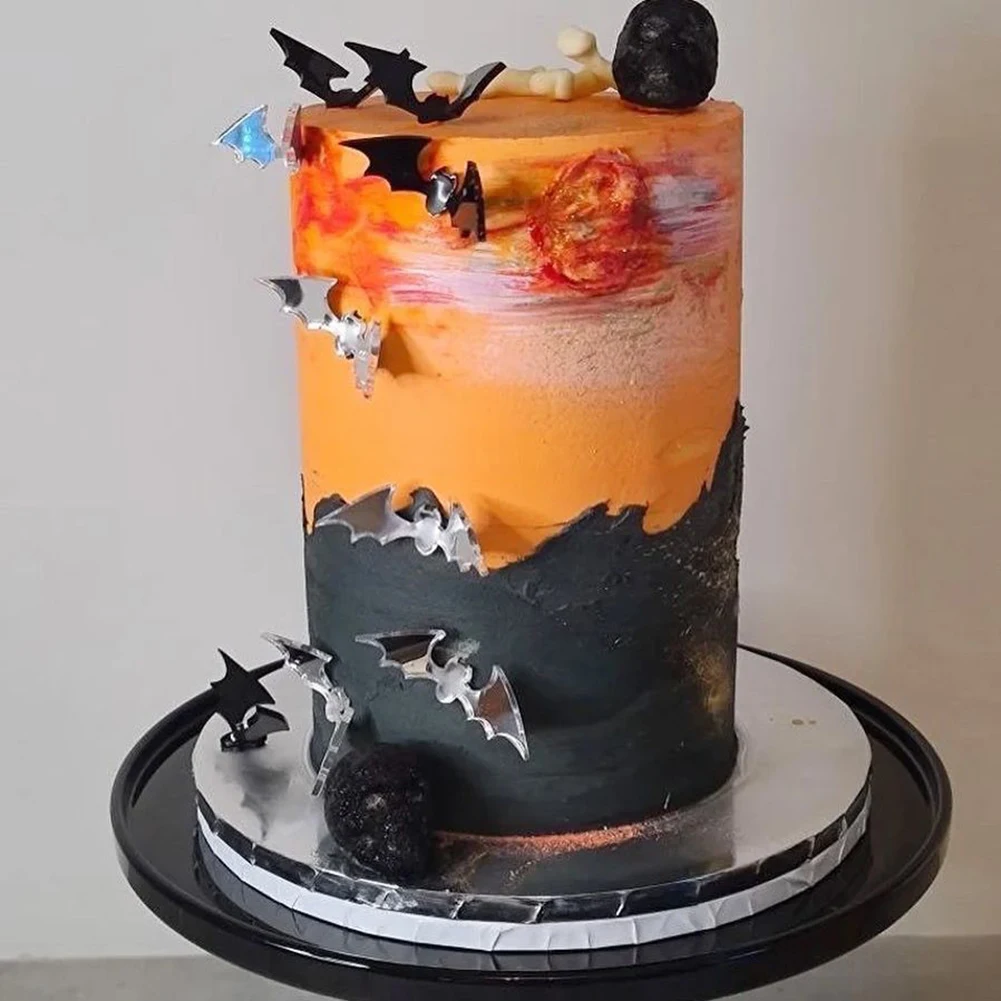 Halloween 3D Bat Decoration Plastic Bat Wall Stickers Furniture Window Yard Sign Decoration Outdoor Lawn Spooky Party Decoration