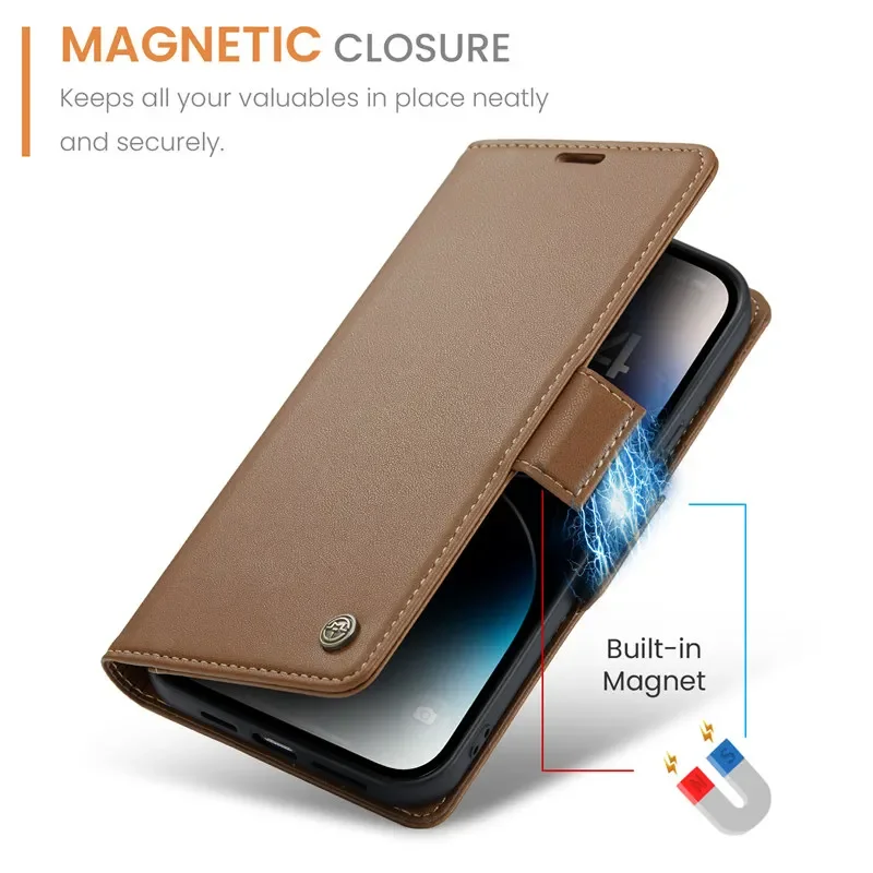 Premium Flip Leather Magnetic Wallet Phone Case with Card Holder