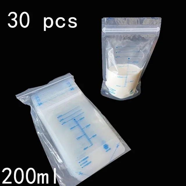 30Pcs 250ml Breast Milk Storage Containers Milk Freezer Bags Mother