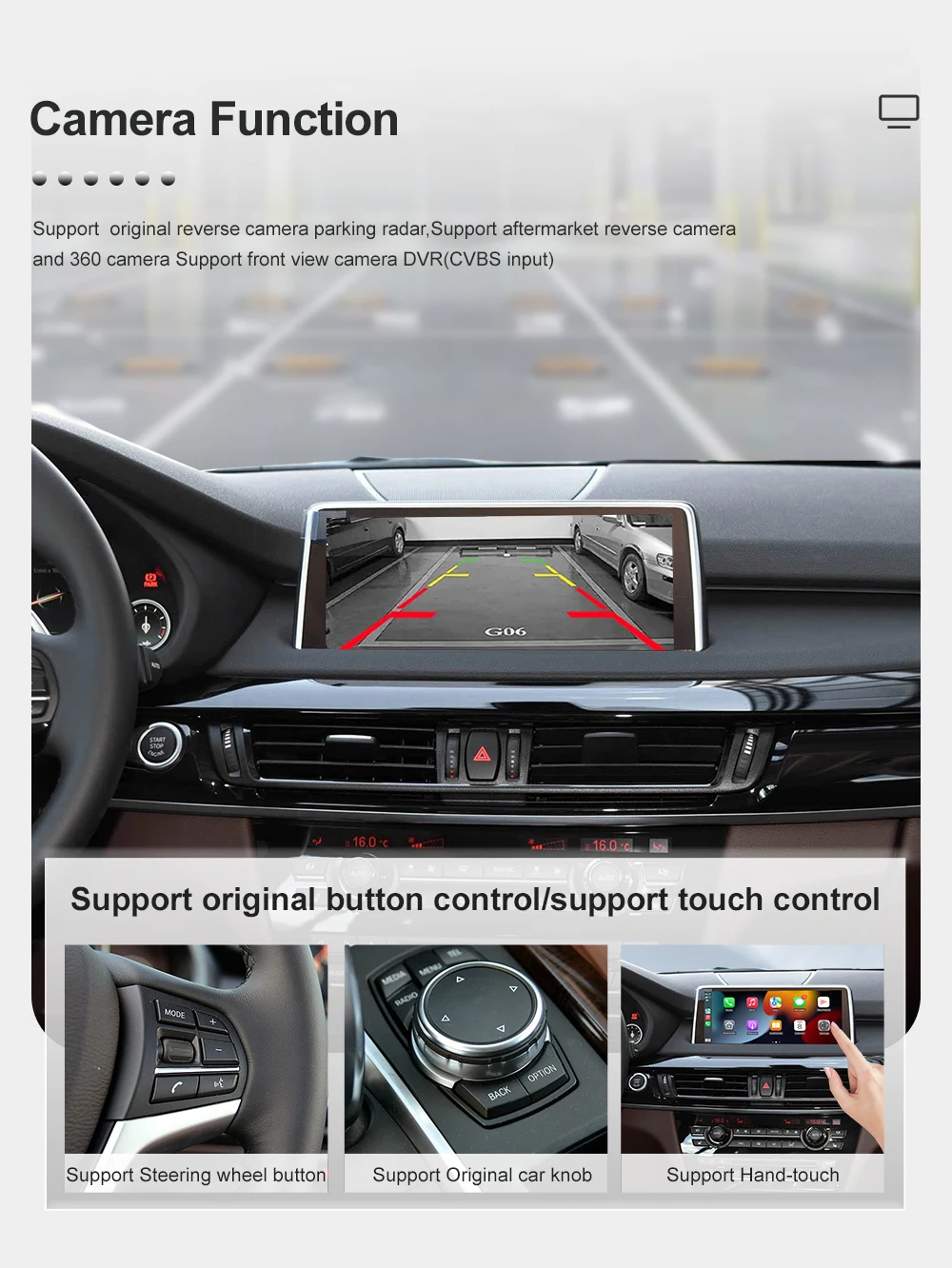 REEIIO Wireless CarPlay Android Auto für BMW NBT/EVO X5 F15 X6 F16 X1 F48 2014–2020 mit Auto-Wiedergabefunktionen Airplay – Detail 10