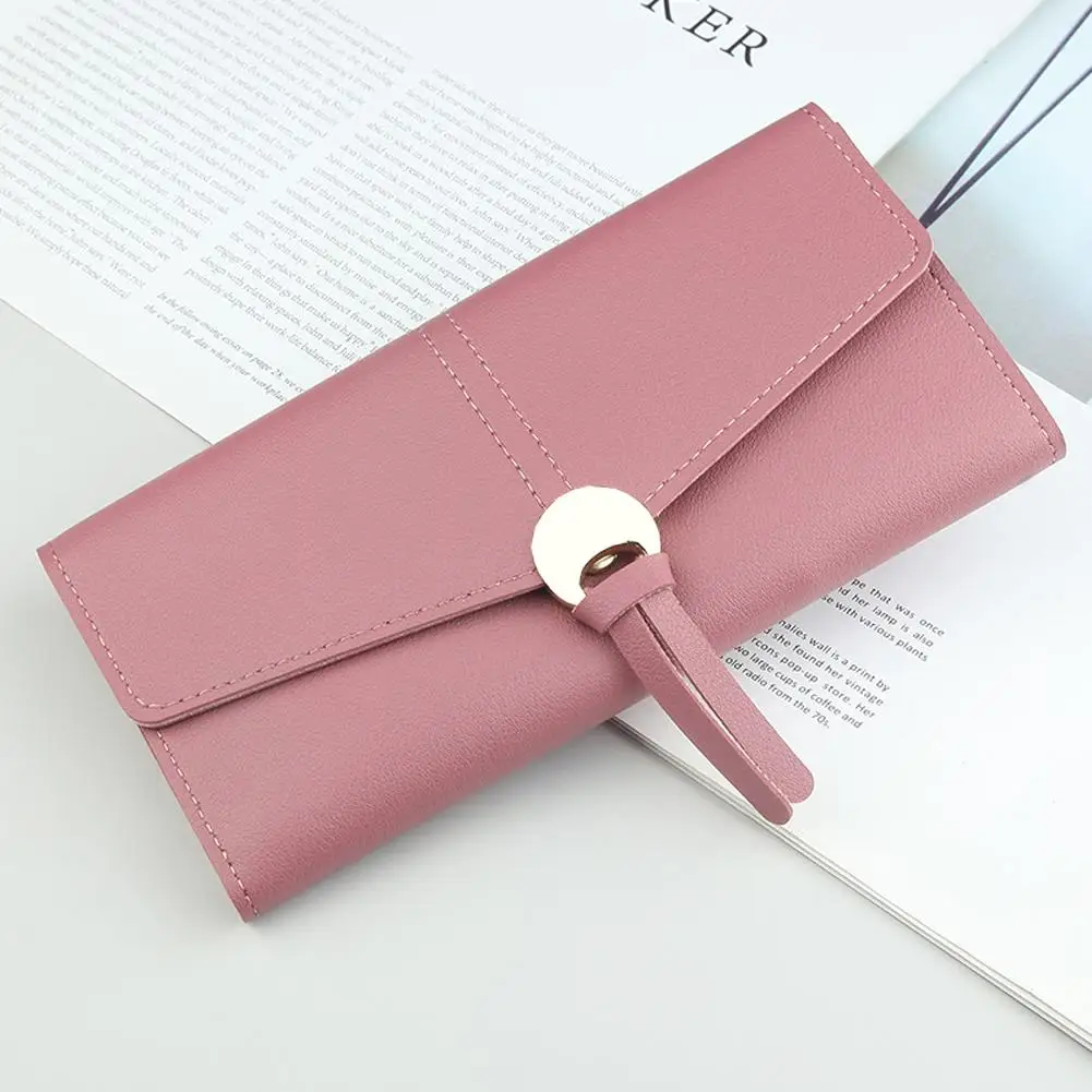 1PCS Women Pu Leather Purse Ladies Fashion Cards Holder Long 3-fold Large Hand Bag As Perfect Gift For Friends Family |