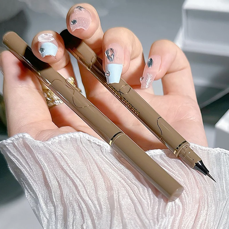 Liquid Eyeliner Eyeliner Pencil Eyeshadow Eyeliner Eyeliner Paste Quick Color Rendering Easy To Outline Clearly Rooted Automatic Rebound Nature Lasting Fine Gentle
