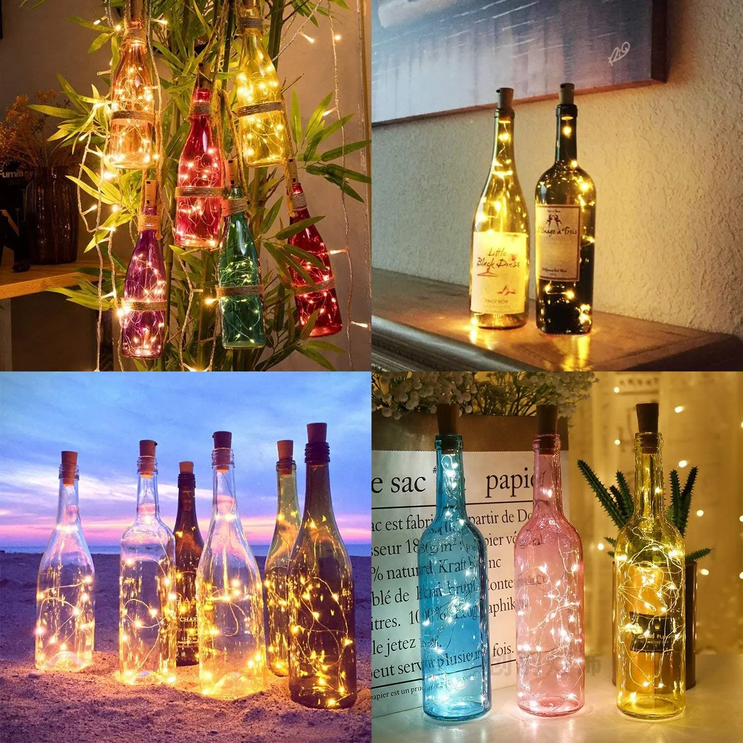 รูปสินค้า ไฟตกแต่งขวดไวน์ LED ลวดทองแดง สวยหรู