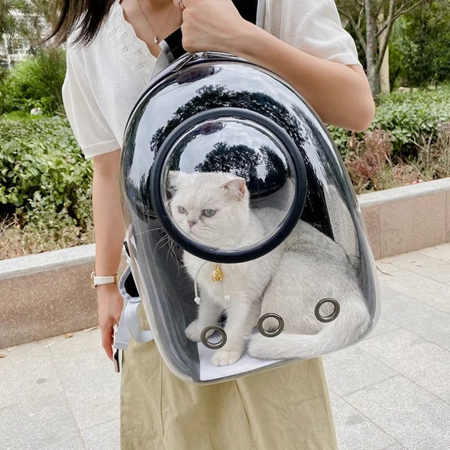 Cat Backpack Carrier with 360° Transparent Bubble and Breathable Design – Spacious Lightweight Travel Bag for Outdoor Adventures 3