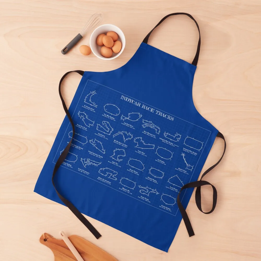 

Indycar Race Tracks(Bueprint Version) Apron Waterproof Apron Kitchen Apron Woman Hairdresser Apron Novelties Kitchen And Home