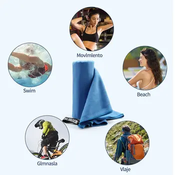Fast Dry Sport Towel Multifunctional Travel Swimming Yoga Ultra Soft Lightweight Super Absorbent Microfiber Material for Gym 6