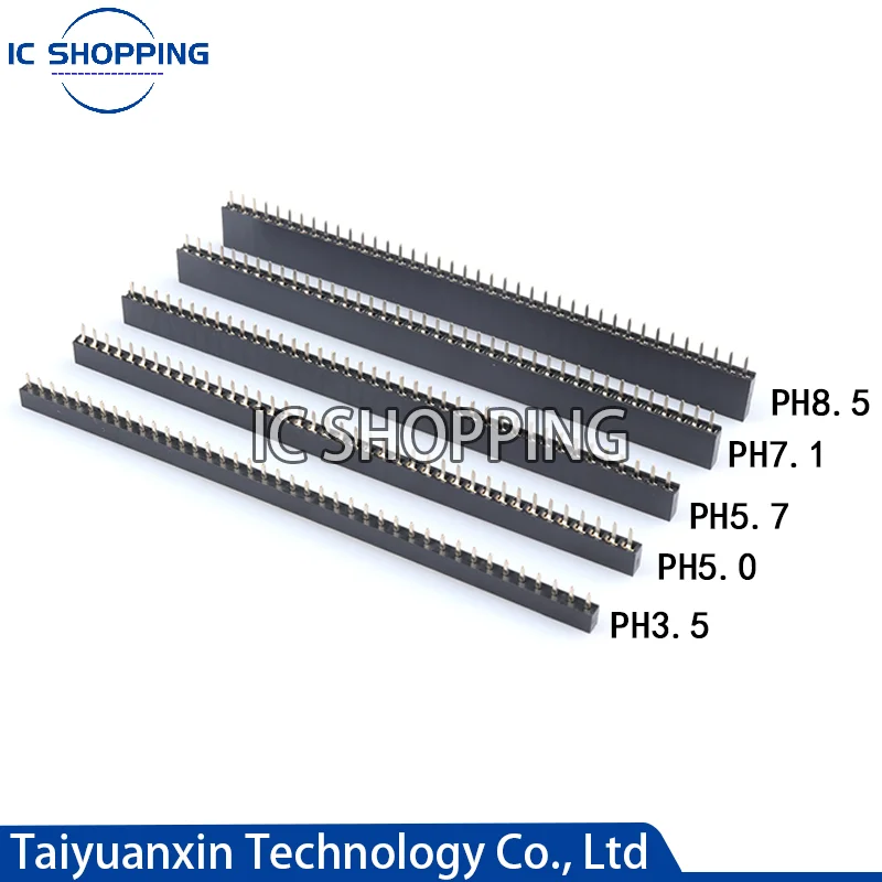 2,54 mm Pitch Rechte Enkele Rij Aansluitingsconnector 1x40 Pins (50 stuks 2,54 mm Pitch Rechte Enkele Rij Aansluitingsconnector 1x40 Pins (50 stuks