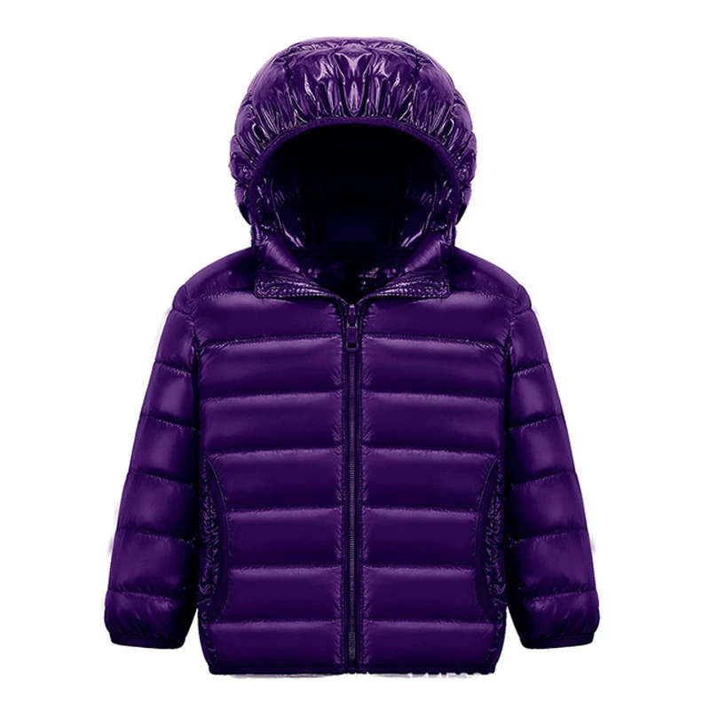 0-10℃ Kids Puffer Duck Down Winter Jackets for Boys and Girls Ultra Light Portable Hooded Children Baby Outerwear Jackets down jacket children jackets girls coat