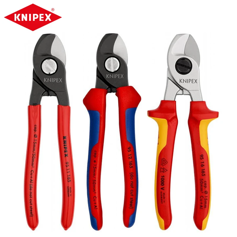 KNIPEX Cable Shears 9511165 9512165 9516165 Wire Cutters 165mm for