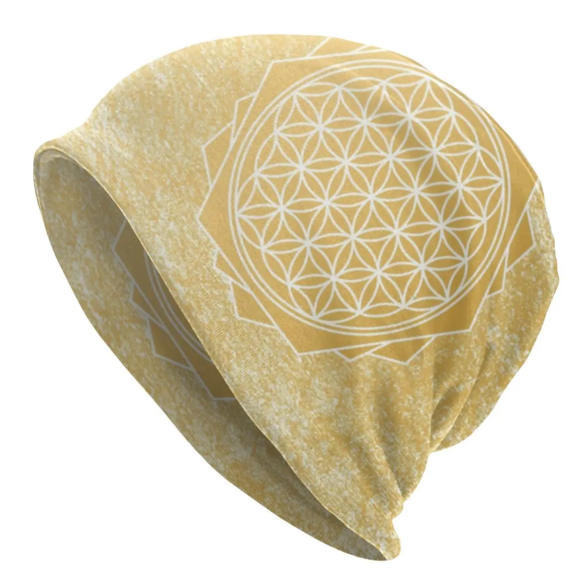 

Luxury Flower Of Life Beanie Hat Bonnet Knitted Hats Men Women Hip Hop Unisex Mandala Winter Warm Skullies Beanies Caps