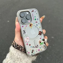 Kawaii Star Puppy Korean INS Magnetic Phone Case with Y2K Aesthetic - iPhone 15 Plus (TKH)