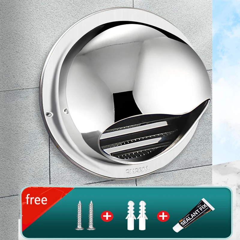 Stainless Steel Wall Ceiling Air Vent Ducting Ventilation Exhaust Grille Cover Outlet Heating Cooling Waterproof Vents Cap air vent grille ventilation grille air vent cover ducting ventilation cover