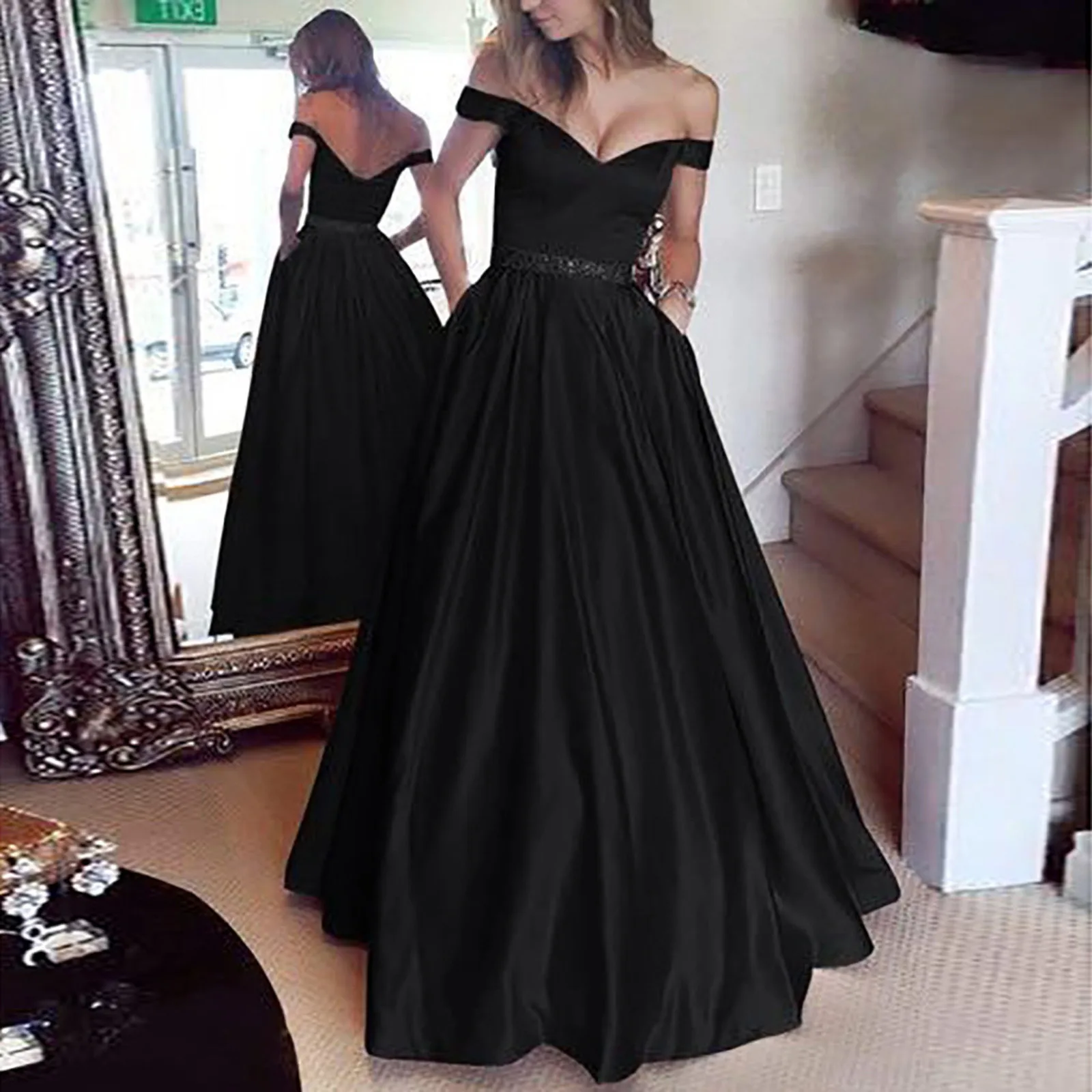 

Sleeveless Women'S Dress Beach Sexy Female Elegant Formal Dresses Long Maxi Drag Gown Party Evening Prom Gala Holiday Vestidos