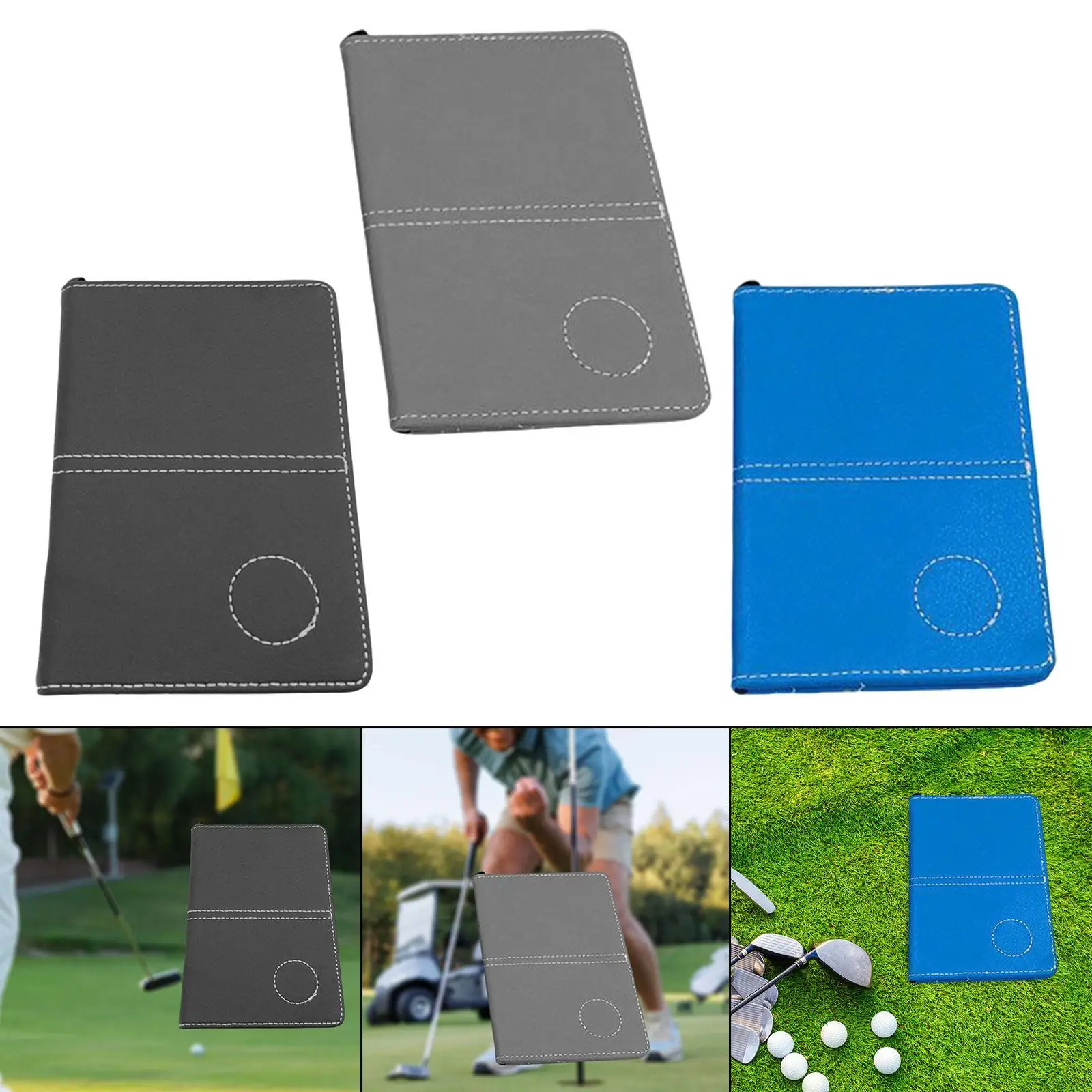 Golf Scorecard Holder Portable Golf Notebook Lightweight PU Leather Professional