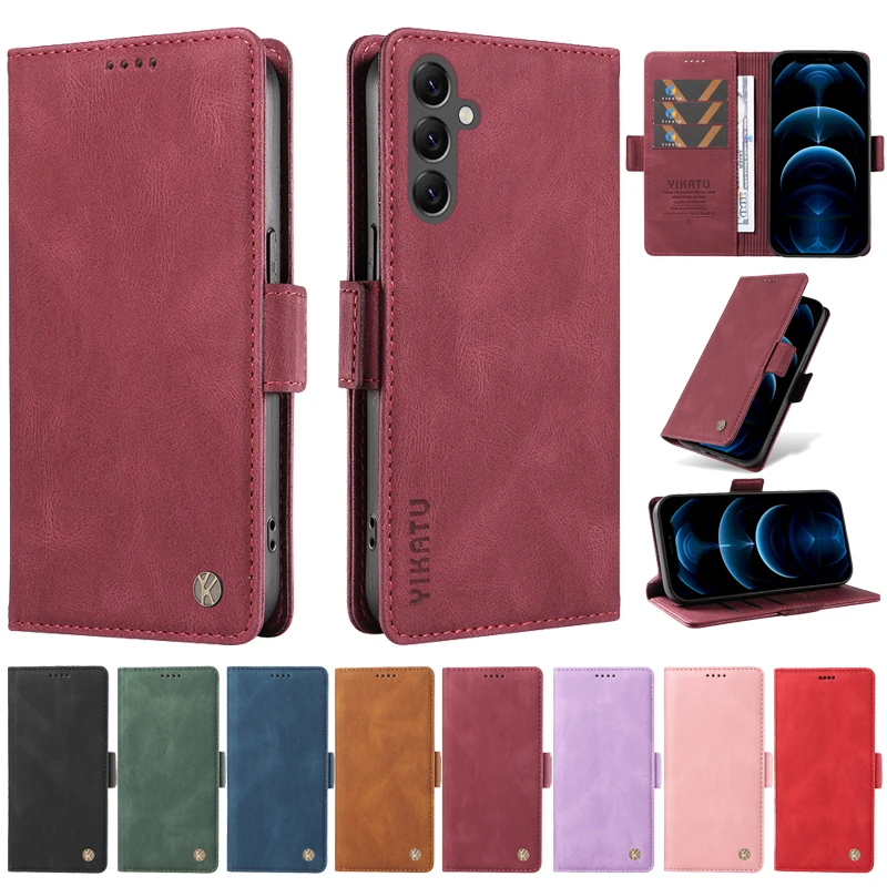 Per Samsung Galaxy A24 4G Portafoglio Custodia In Pelle Shell Per Samsung A24 5G A 24 Sm-A245F A246B Custodie Magnetiche 2023