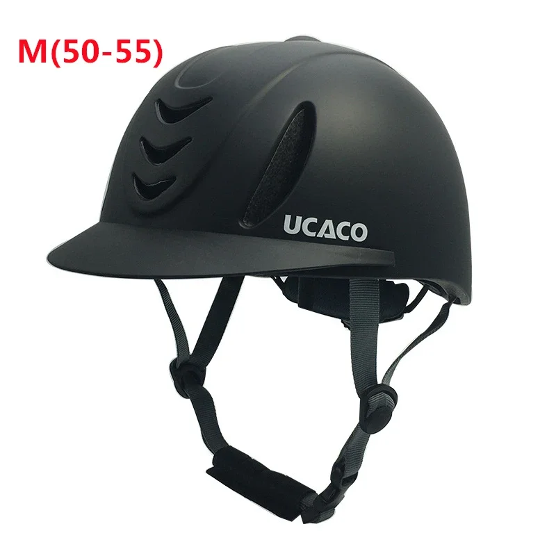 50-61cm casco equestre per bambini ultraleggero per adulti casco da equitazione regolabile cappello da cavaliere attrezzatura per cavalli a tesa rimovibile