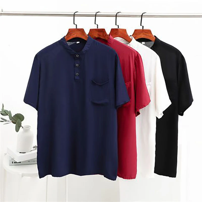 

Cotton Summer Short Sleeve Men O Neck T Shirt Loose Solid Color Casual Harajuku Fashion Punk Office 3xl Oversized Tops Tee Black