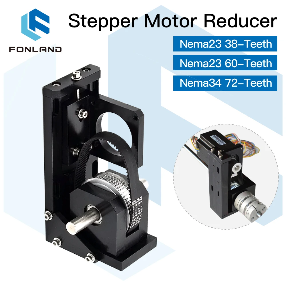 fonland-レーザー切断および彫刻機用のステッピングモーター受信機、nema23、38歯、nema23、60歯、nema34、72歯、co2