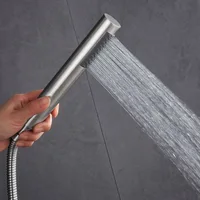 Bourdillat Round Hand Shower Chrome Hand Held Shower Head Wall Mounted Bracket Bathroom Handheld Shower Head 8 Color 1