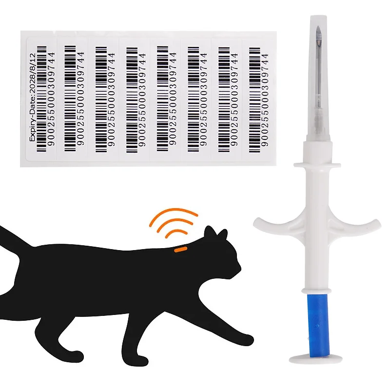 5/10pcs Animal Microchip Syringe ID Implant Pet Chip ISO11784/85 FDX-B RFID Injection Pet Microchip for Dog Cat Identification