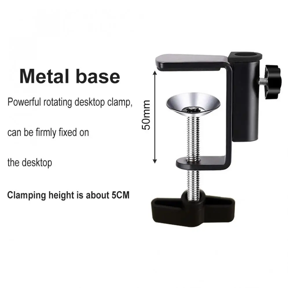 de metal parafuso camera holder para transmissao microfone desk lamp 04