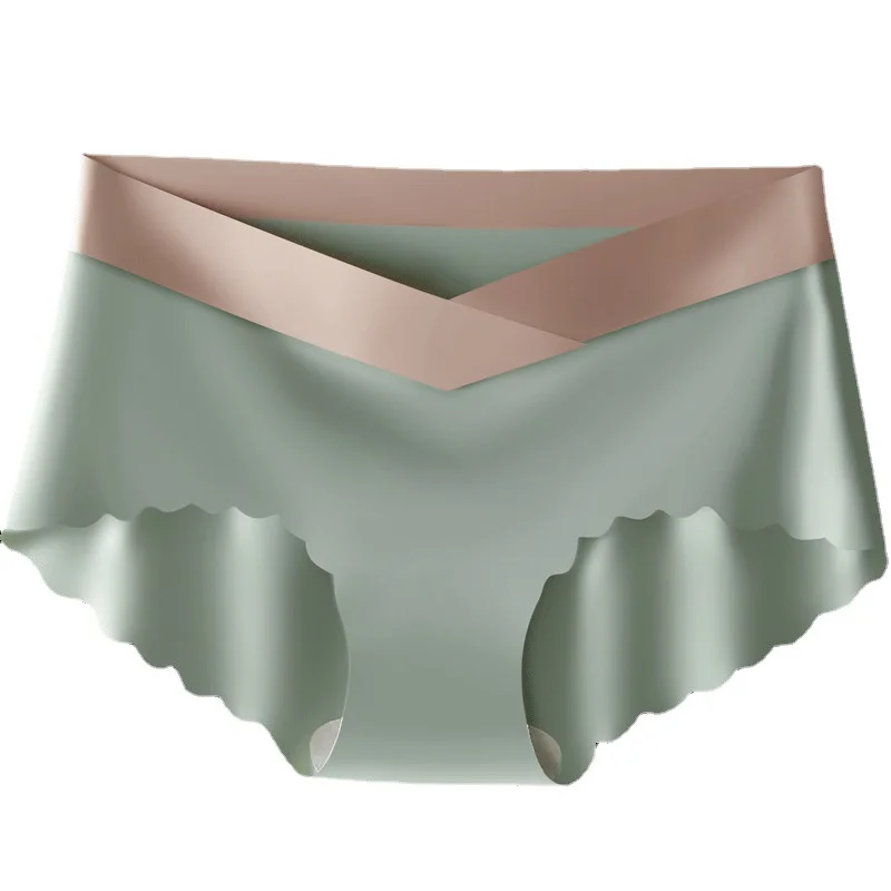 Summer Thin Ice Silk Cool Seamless Maternity Panties V Low Waist Belly Underwear for Pregnant Women maternity panties