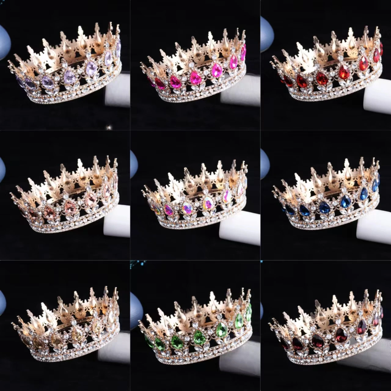 Bridal Crown Crystal Princess Tiara Wedding Jewelry Head Accessories Women Headpiece