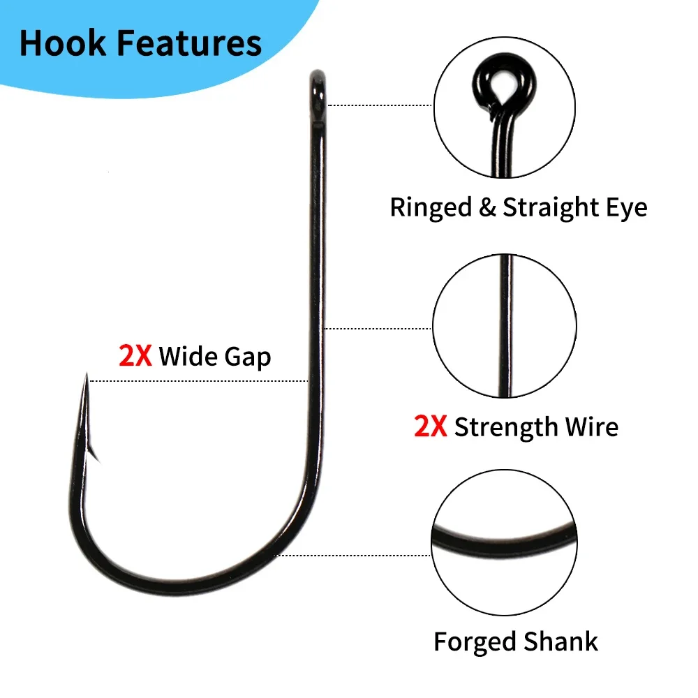 Hameçons Aberdeen short shank wide mouth 1/0-8/0 2X strength pour pêche mer sabiki rigs