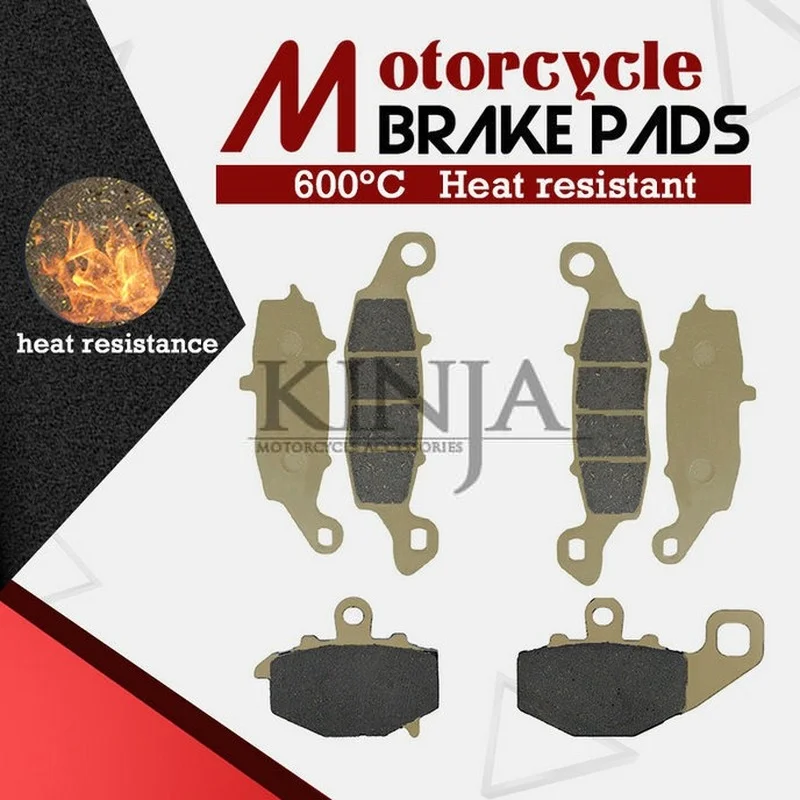

3 Pairs Motorcycle Accessories Moto Front + Rear Brake Pads For Kawasaki Z750 Z 750 ZR750 Z750 04-06 Z750S 05-07 ER-6F ER-6N