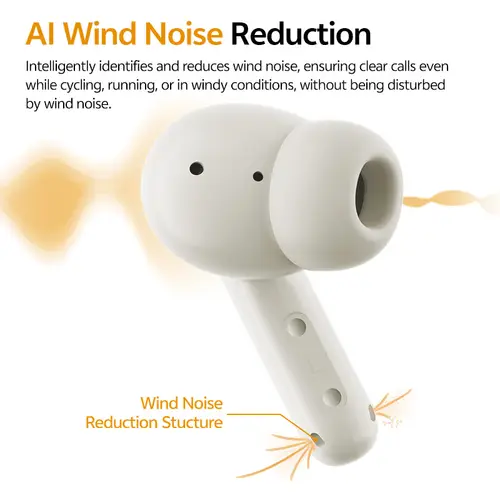 QCY Buds TWS Wireless Bluetooth 5.3 Earbud 10mm Dynamic Driver AI Wind Noise Reduction Earphone 68ms Low Latency 35Hrs Headphone - Image 2