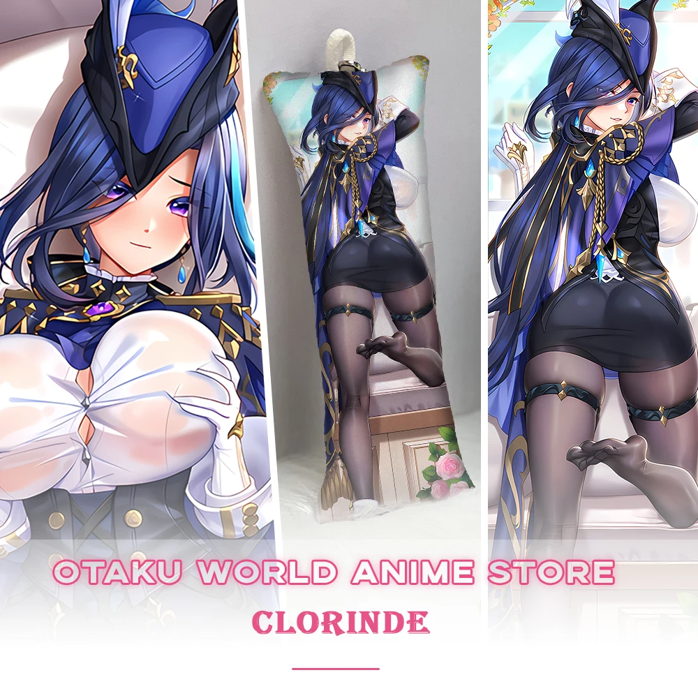 

Genshin Impact Clorinde Dakimakura Anime Otaku 2-Side Printed Waifu Decor Hugging Body Pillow Case Cushion Pillow Cover