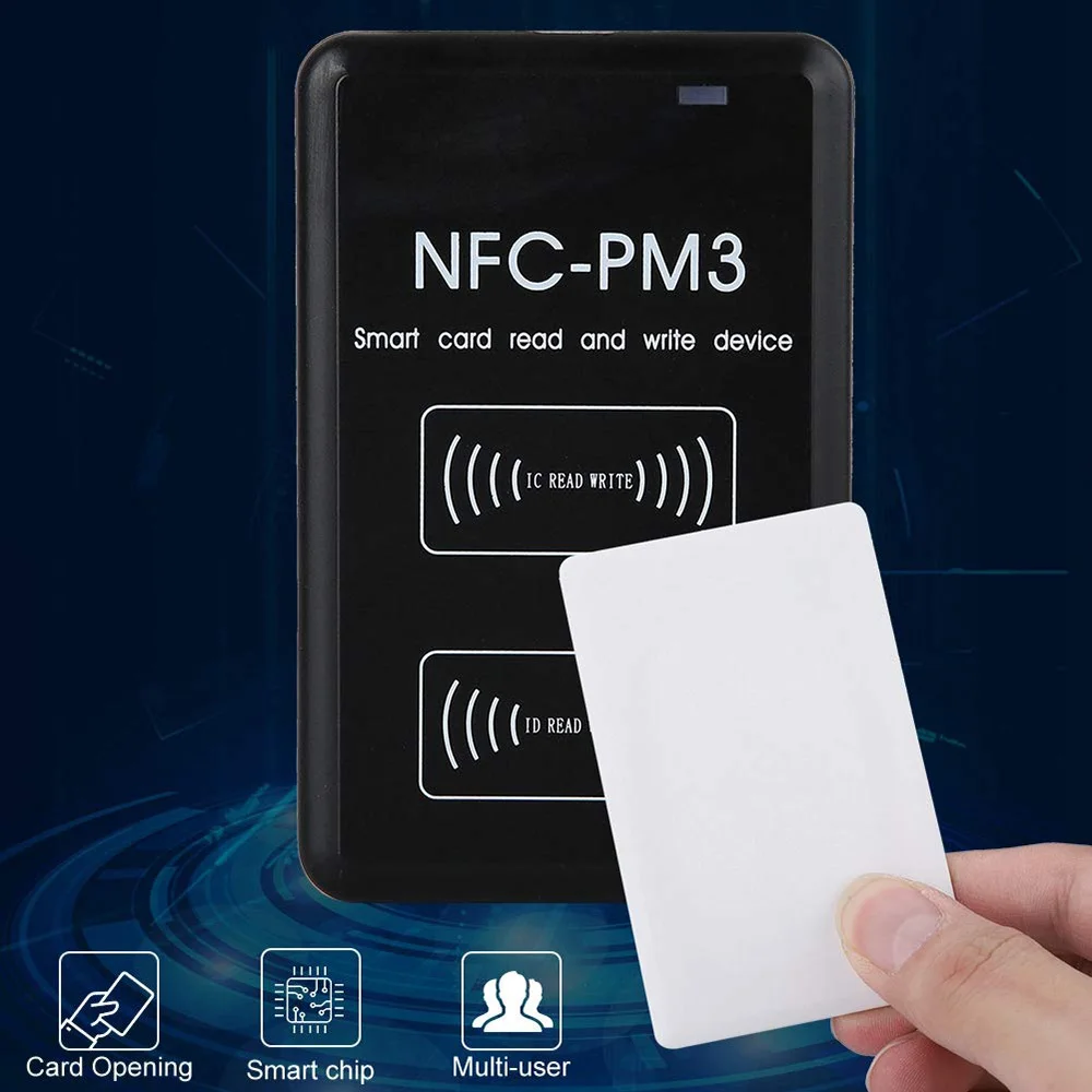 

NFC-PM5 Encryption Decoding Duplicator RFID Card Reader S50 UID Smart Chip Tag Writer 125khz 13.56mhz Frequency Copier