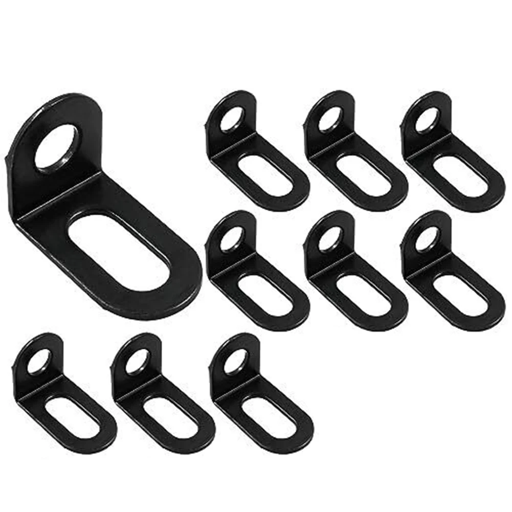 Description Picture 2 of item10pcs Stainless Steel Corner Brackets Right Angle L Shape Brace Bracket Black Adjustable Small Corner Code Furniture Hardware