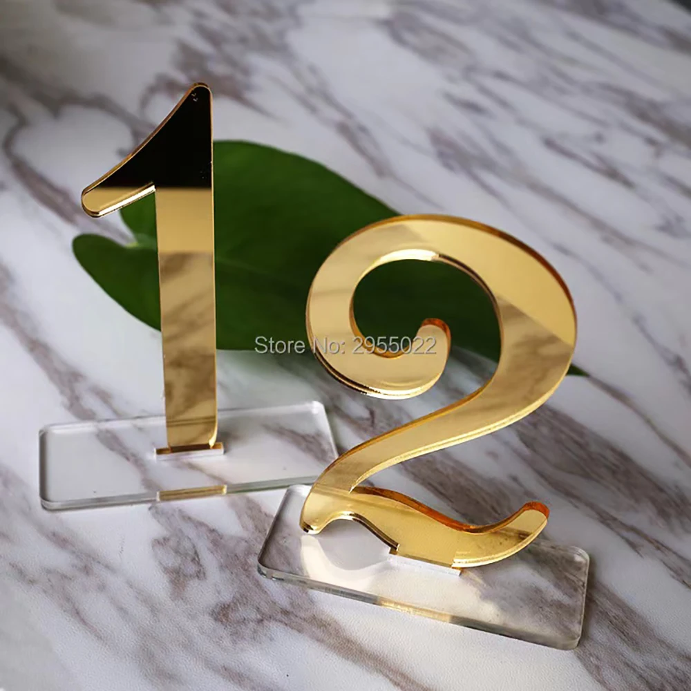 

Luxury Gold Table Numbers 1-50 Table Sign Seat Card Wedding Birthday