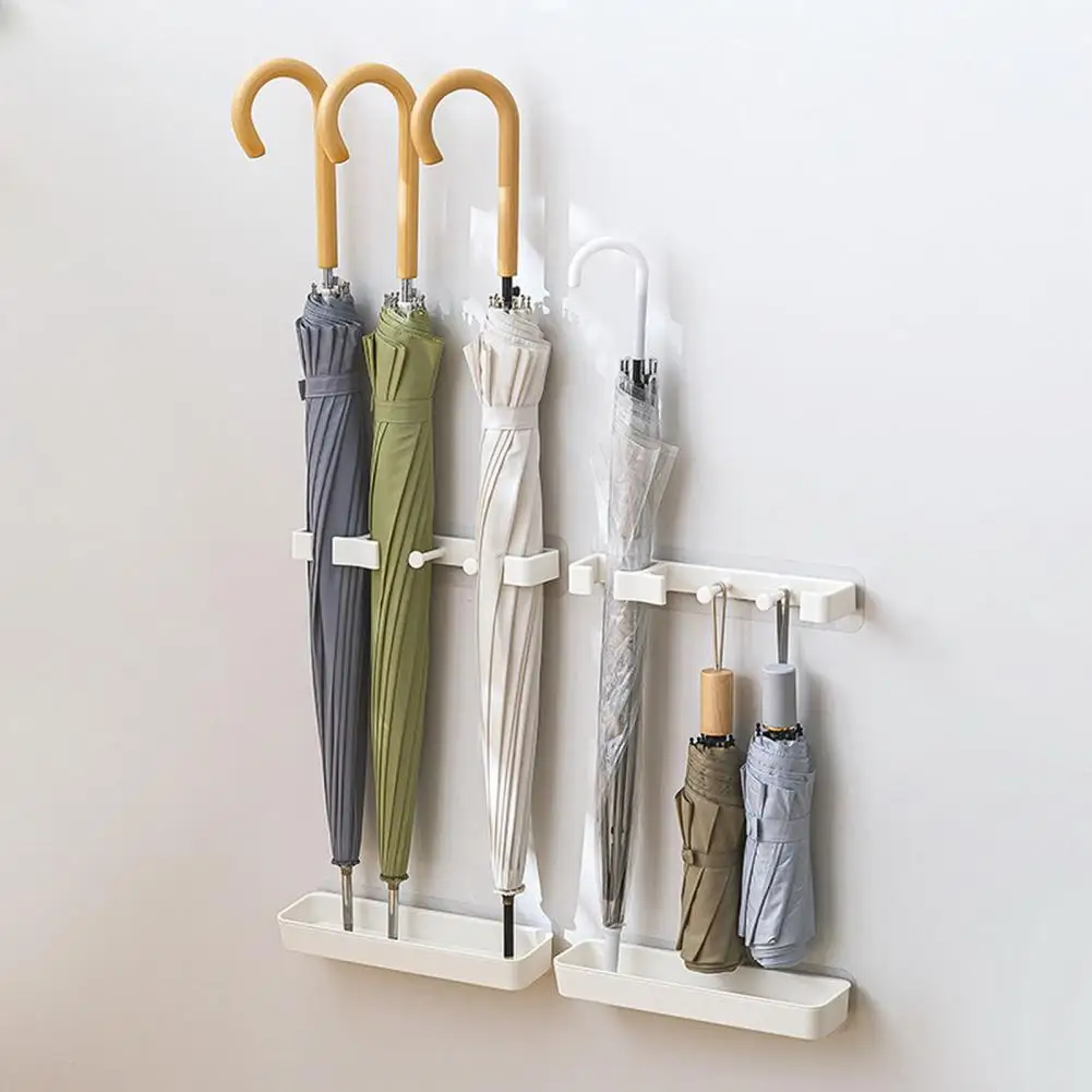 Modern Long Short Umbrella Bucket Suspension Design Umbrella Storage Shelf Entry Hallway Rack for Entryway umbrella storage rack
