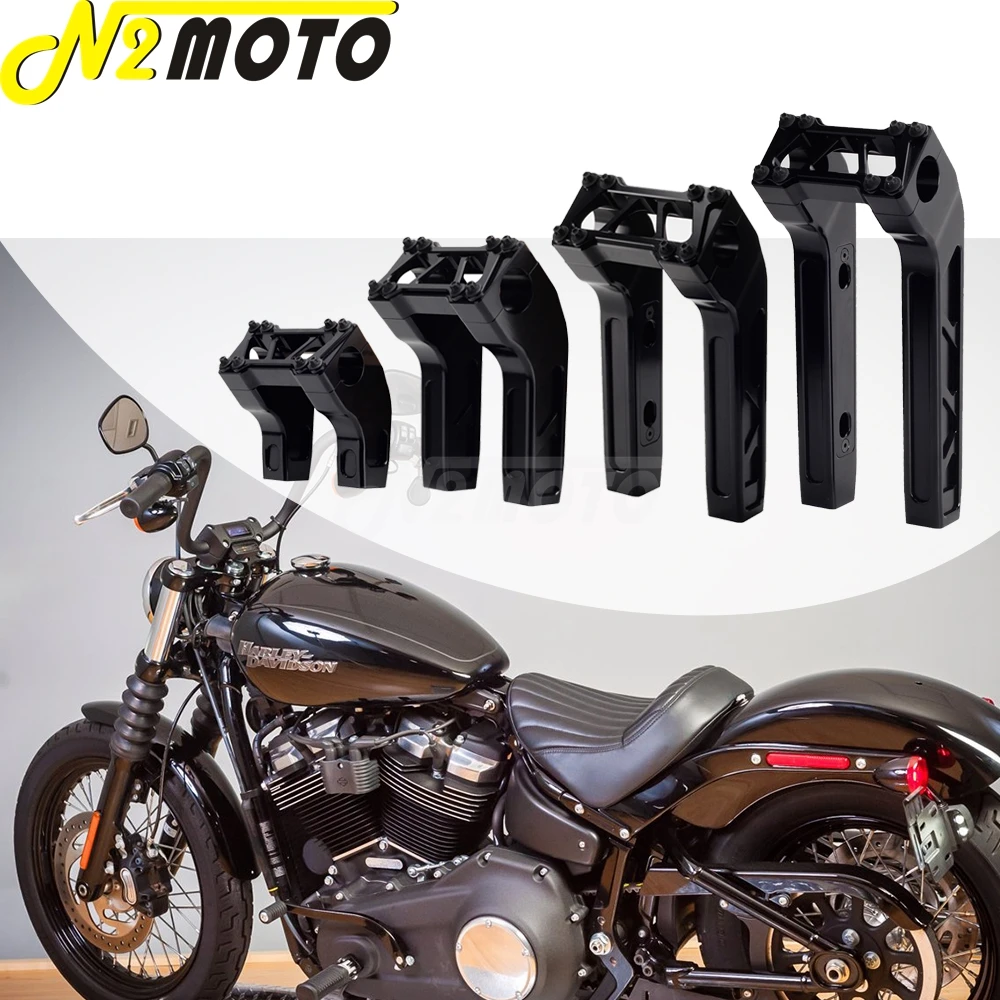 Club Thug Style 4" 14" Pullback Handlebar Riser Kits For Harley