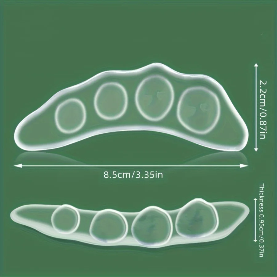 2 Pairs Silicone Forefoot Pads for Women, Non-Slip Insoles Stickers for High Heels and Anti-Flip Sandals, Self-Adhesive Unscente